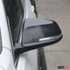 BMW 1 Series Mirror Cover - Omac - Carbon Fiber - Gloss Black - '12-'24